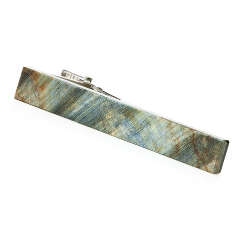 Blue Maple Wooden Tie Clip | One-of-a-kind Tie Clip