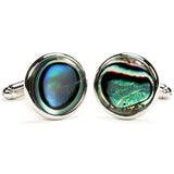 Abalone Shell Silver Cufflinks 