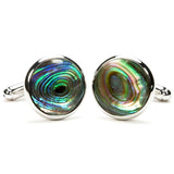 Abalone Silver Cufflinks