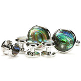 Abalone Silver Cufflink Tuxedo Stud Set