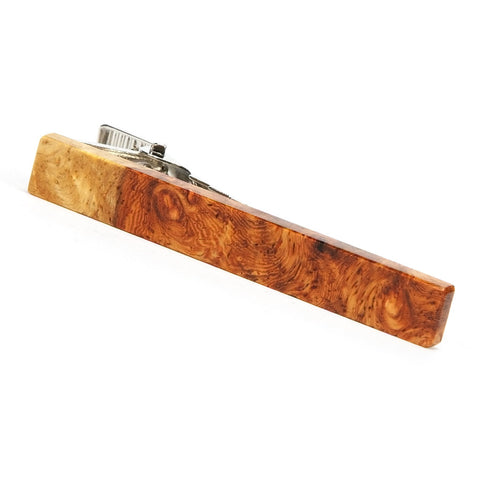 Amboyna Burl Wooden Tie Clip