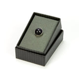 Blue Goldstone Sterling Silver Tie Tack / Lapel Pin in Gift Box