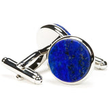 Lapis Lazuli Silver Cufflinks Back