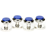 Lapis Lazuli Silver Tuxedo Studs 