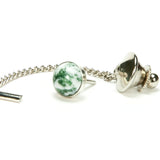 Tree Agate Sterling Silver Tie Tack