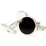 Ebony Silver Cufflinks - Back