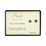 Peridot Sterling Silver Stud Earrings in Gift Box