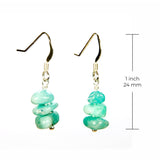 Natural Amazonite Chip Dangle Earrings