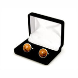 Amboyna Burl Sterling Silver Cufflinks