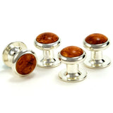 Amboyna Burl Tuxedo Studs