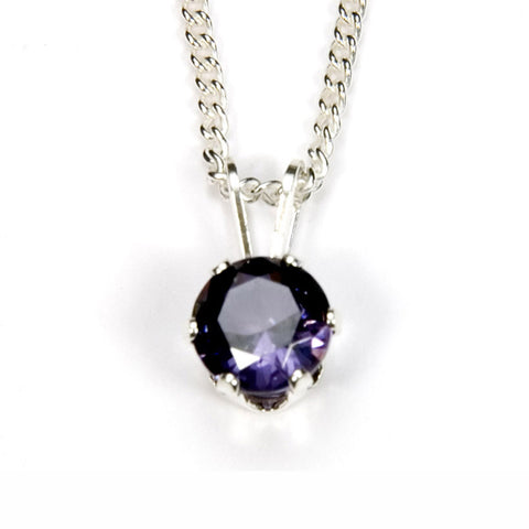 Amethyst Sterling Silver Pendant