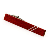 Bloodwood Silver Inlay Tie Bar