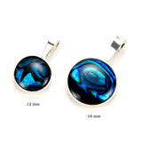 Blue Paua Sterling Silver Pendant - sizes