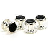 Bourbon Barrel Silver Tuxedo Shirt Stud Set - side