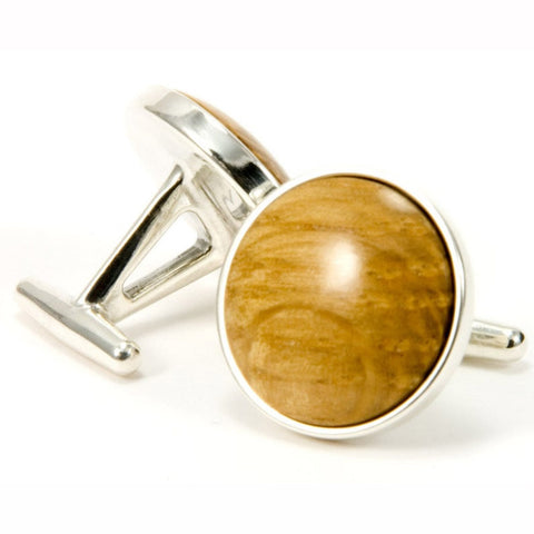 Bourbon Whiskey Sterling Silver Cufflinks - Back