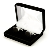 Kentucky Bourbon Barrel Silver Cufflink Tie Bar Set Gift Box