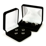 Kentucky Bourbon Silver Cufflink Tuxedo Stud Set in Gift Box