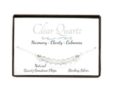 Sterling Silver Quartz Beaded Bracelet in Gift Box