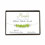 Peridot Sterling Silver Gemstone Bracelet in Gift Box