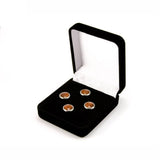 Bubinga Silver Tuxedo Shirt Stud Set in Gift Box