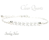 Bracelets | Clear Quartz Gemstone Bracelet in Sterling Silver