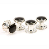 Ebony Silver Tuxedo Stud Set