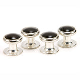 Ebony Silver Tuxedo Studs