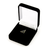 Classic Black Ebony Sterling Silver Inlay Tie Tack / Lapel Pin in Box