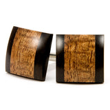 Hawaiian Koa Ebony Wooden Cufflinks