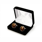 Figured Hawaiian Koa Sterling Silver Cufflinks in Gift Box