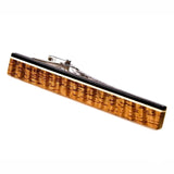 Hawaiian Koa Ebony Holly Wooden Tie Clip 