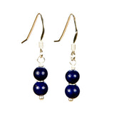 Lapis Lazuli Gemstone Dangle Earrings in Sterling Silver