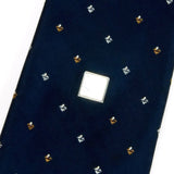 Mother of Pearl Sterling Silver Square Tie Tack on Tie