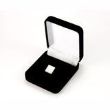 Mother of Pearl Sterling Silver Square Tie Tack in Gift Box