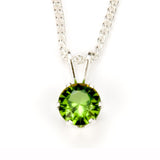 Peridot Sterling Silver Pendant Necklace