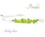 Peridot Sterling Silver Gemstone Bracelet