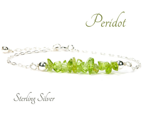 Peridot Sterling Silver Gemstone Bracelet