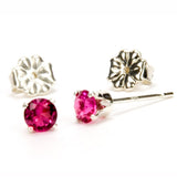 Ruby Sterling Post Earrings - Side