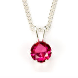 Ruby Sterling Silver Pendant