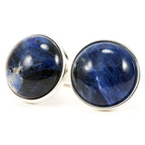 Sterling Silver Blue Sodalite Cufflinks