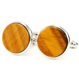 Silver Cufflinks Tiger Eye