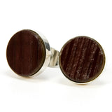 Red Wine Barrel Sterling Silver Stud Earrings