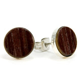 Red Wine Barrel Sterling Silver Stud Earrings - side