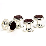 Wine Barrel Silver Tuxedo Shirt Stud Set