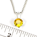 Yellow Topaz Sterling Silver Pendant